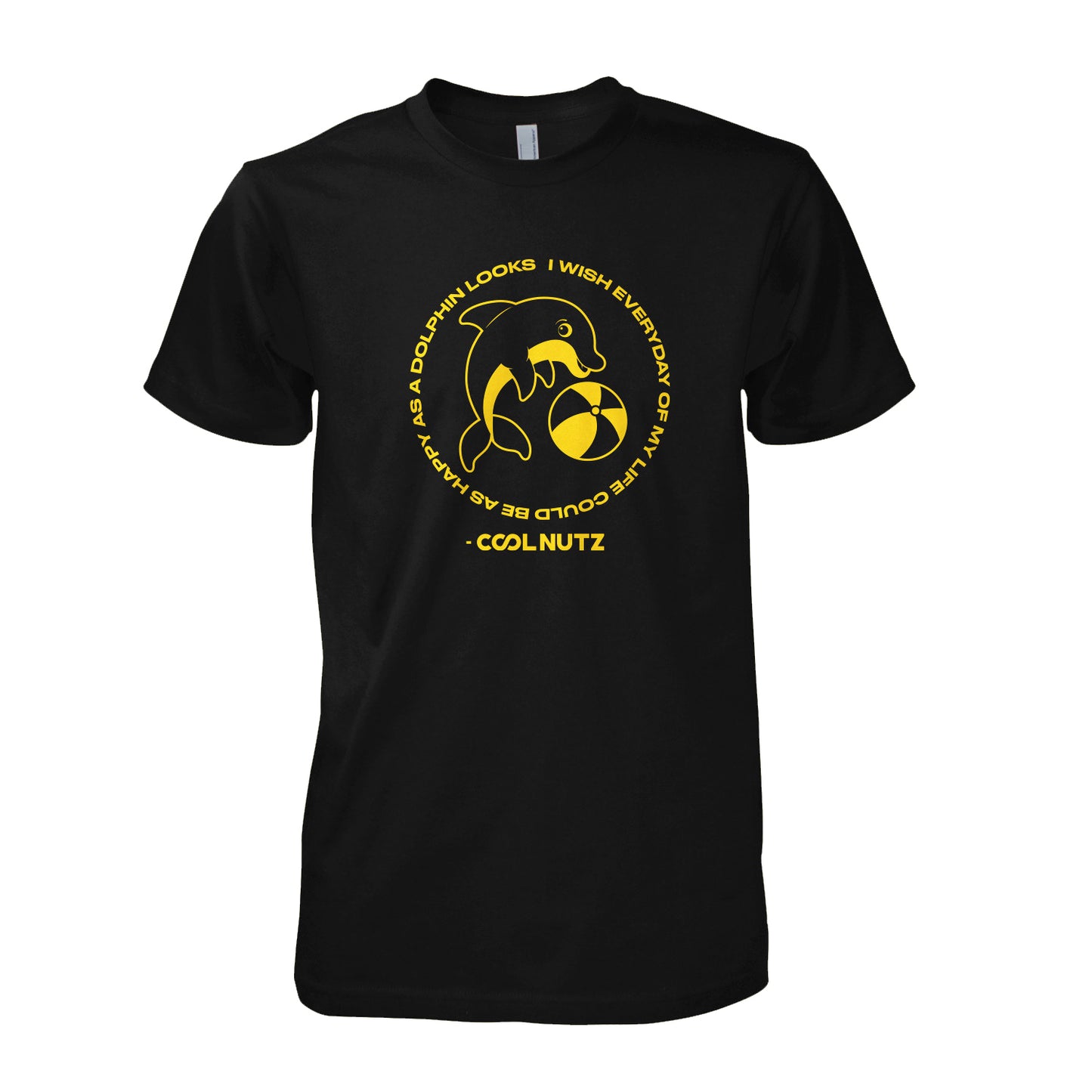Cool Nutz "Dolphin Happiness" Slogan Tee