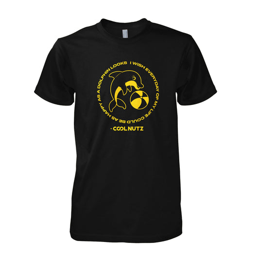 Cool Nutz "Dolphin Happiness" Slogan Tee
