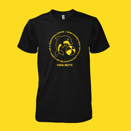 Cool Nutz "Dolphin Happiness" Slogan Tee